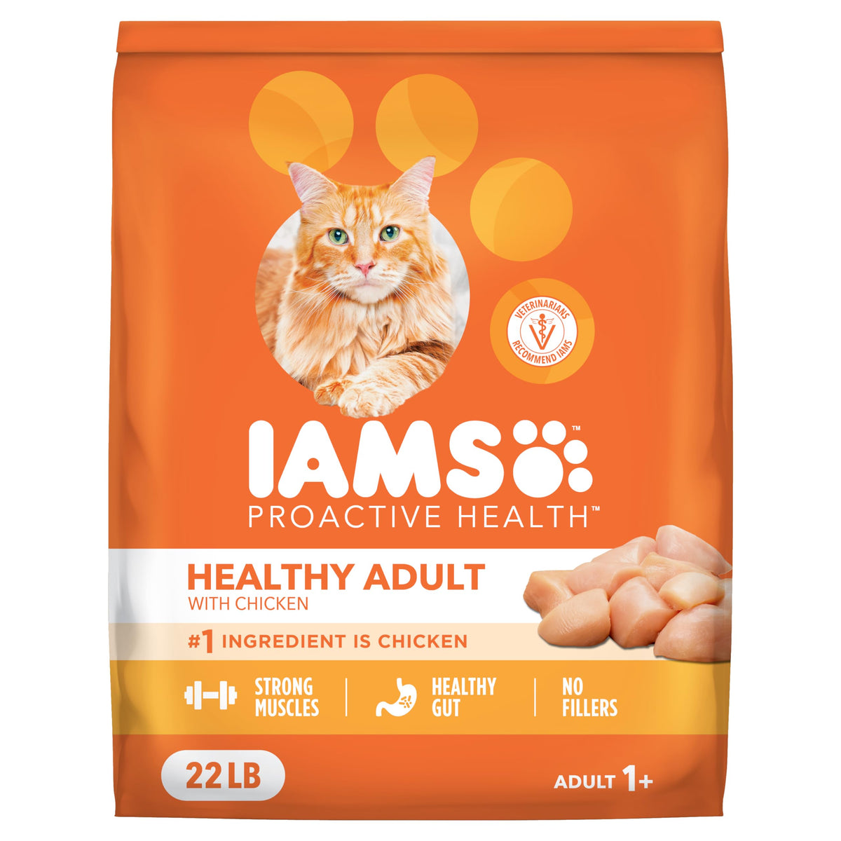 IAMS Proactive Health Healthy Adult Dry Cat Food, Chicken, 3.5 lb