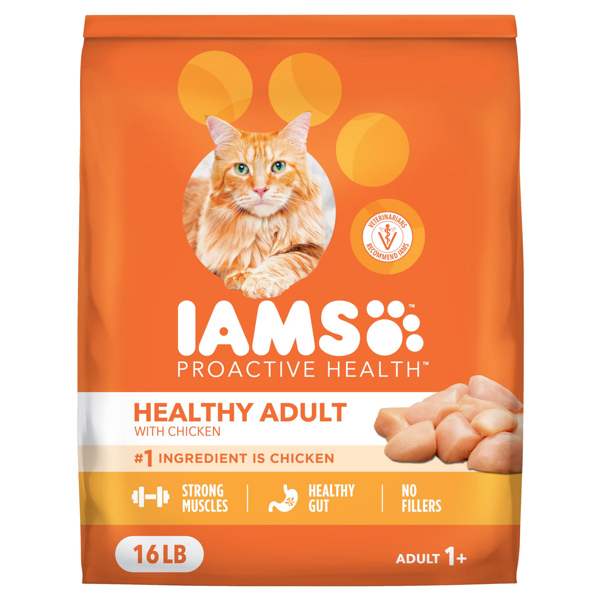IAMS Proactive Health Healthy Adult Dry Cat Food, Chicken, 3.5 lb