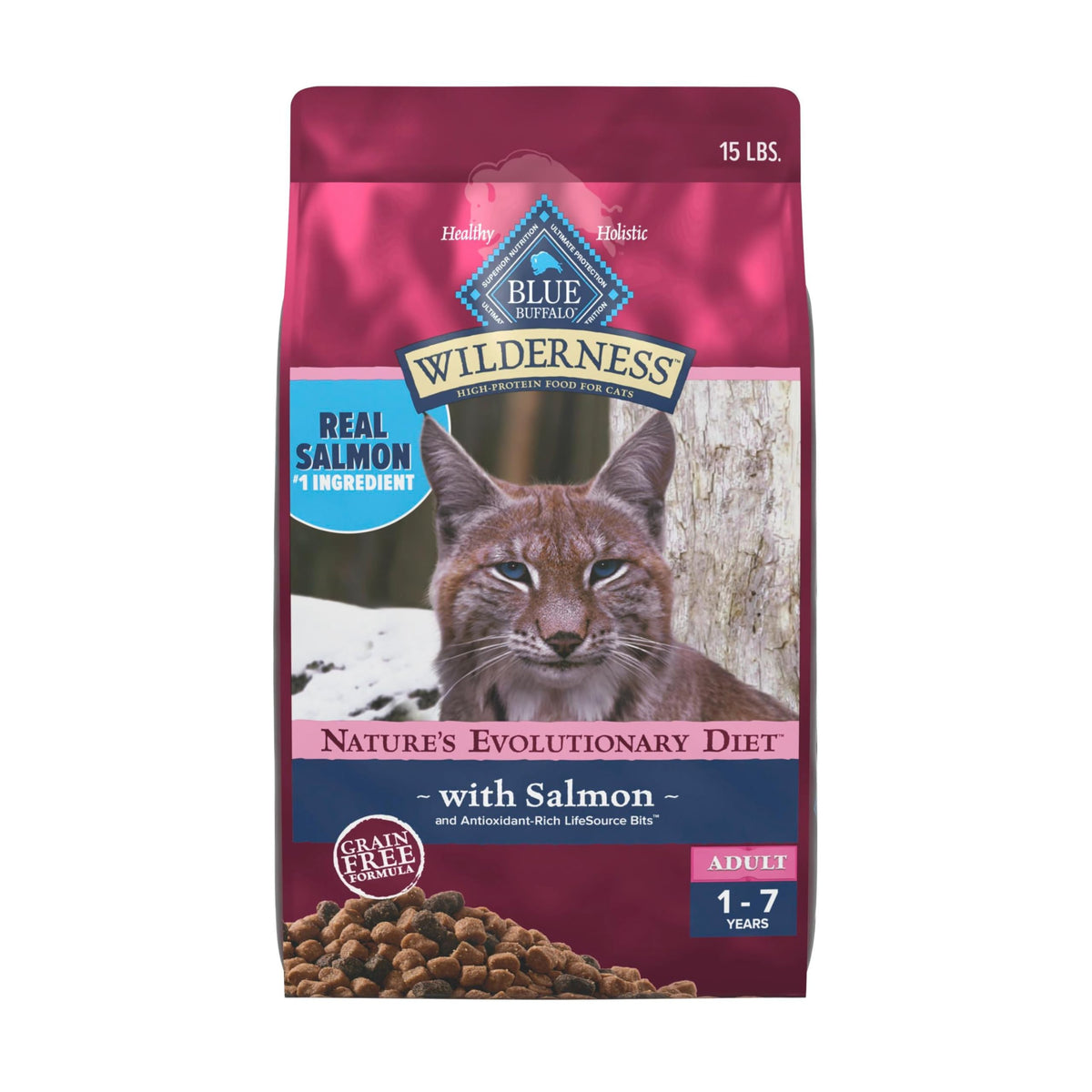 Blue Buffalo Wilderness Chicken Adult Dry Cat Food, Grain-Free, 12 lb | Real Chicken #1 Ingredient, High Protein Nutrition, Supports Immunity with Antioxidant-Rich LifeSource Bits