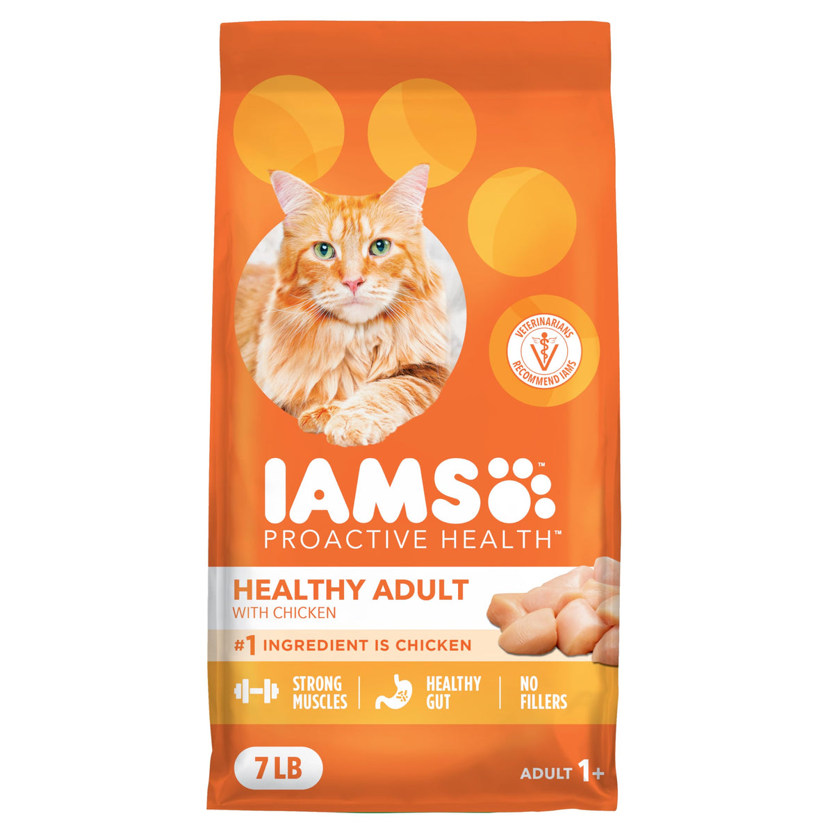 IAMS Proactive Health Healthy Adult Dry Cat Food, Chicken, 3.5 lb