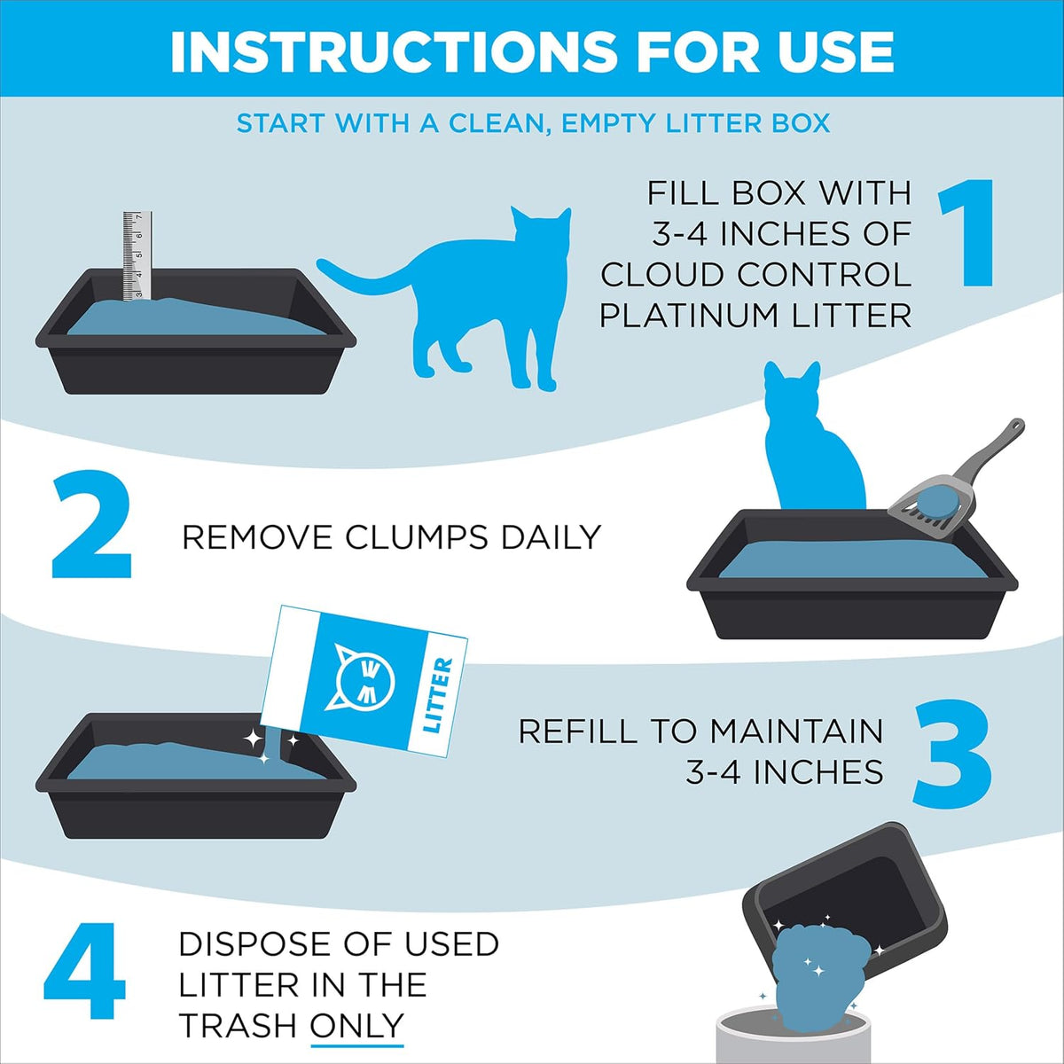 ARM & HAMMER Cloud Control Platinum Cat Litter, Multi-Cat, 37 lbs