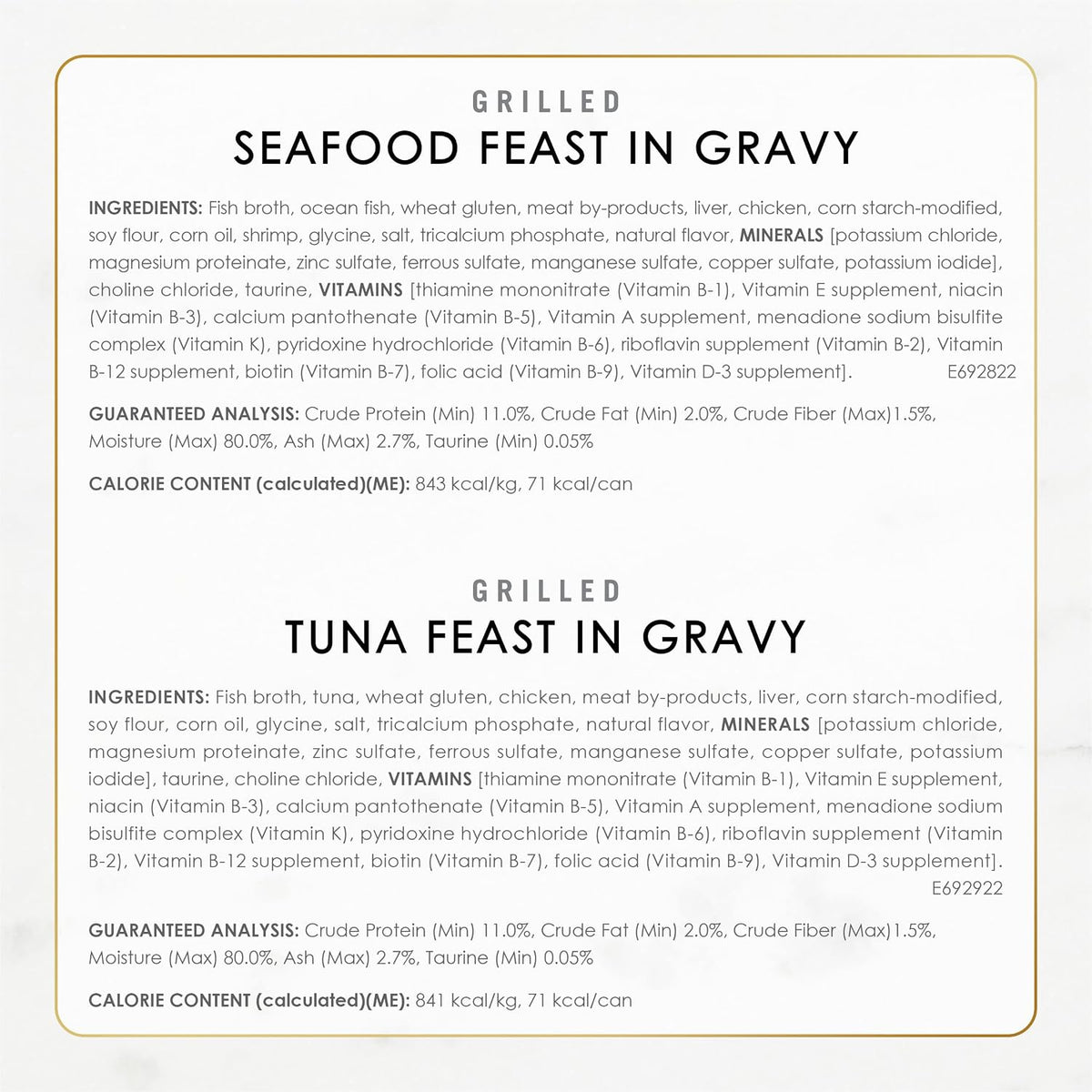 Purina Fancy Feast Grilled Seafood Wet Cat Food, 3 oz Cans, 30-Pack