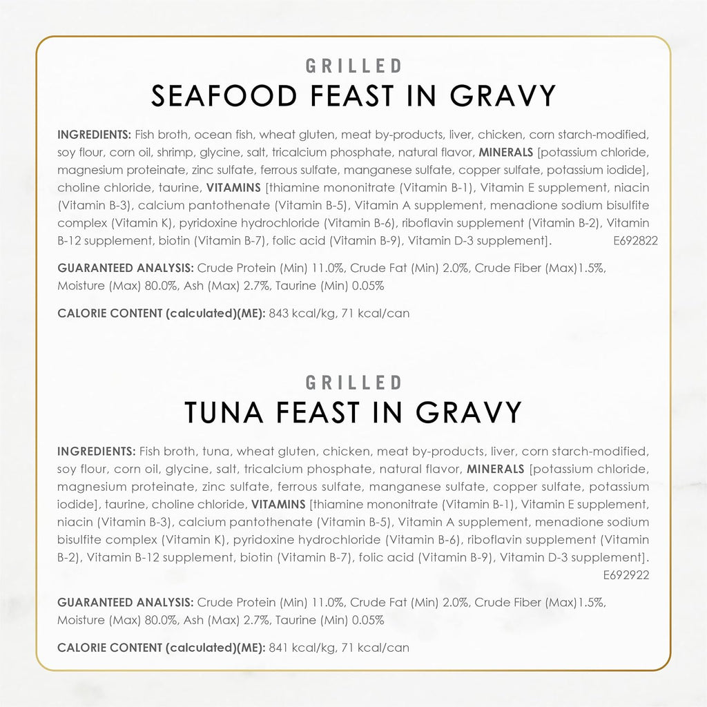 Purina Fancy Feast Grilled Seafood Wet Cat Food, 3 oz Cans, 30-Pack