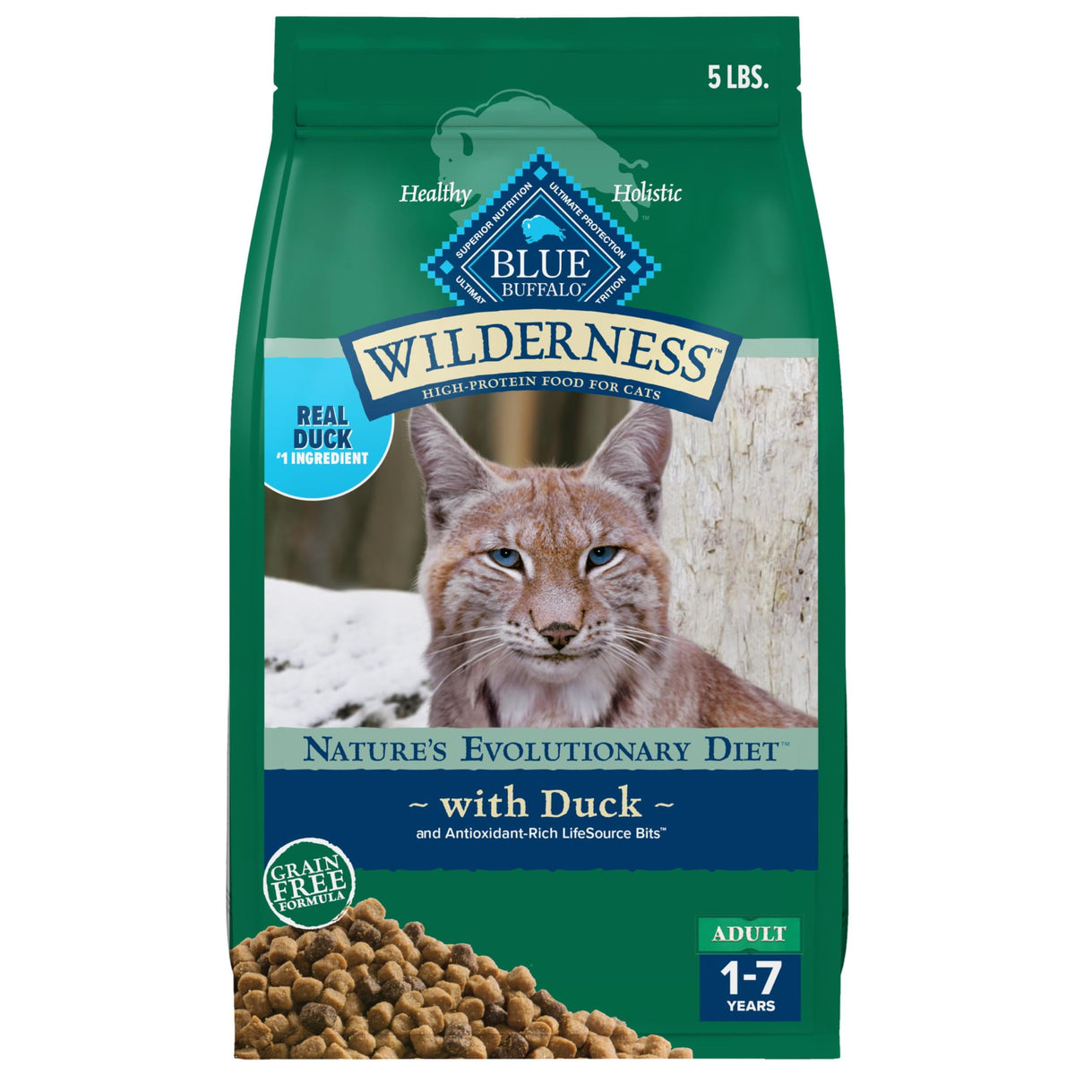 Blue Buffalo Wilderness Chicken Adult Dry Cat Food, Grain-Free, 12 lb | Real Chicken #1 Ingredient, High Protein Nutrition, Supports Immunity with Antioxidant-Rich LifeSource Bits