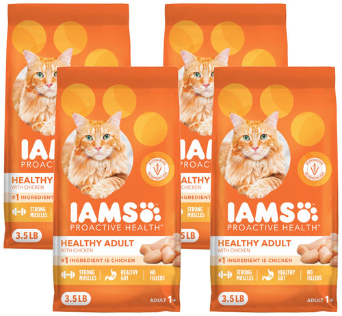 IAMS Proactive Health Healthy Adult Dry Cat Food, Chicken, 3.5 lb